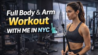 Full Body &amp; Arm Workout with Me in NYC: Light Exercise &amp; Dumbbells Routine