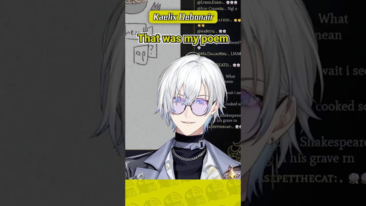 Shakespeare has been awfully quiet after this drop @KaelixDebonair 【NIJISANJI EN】