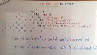 Triángulo de Pascal.