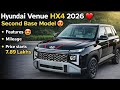 Hyundai venue hx4  petrol manual 2026❤️//second base model // all features// sikar📍//black colour.