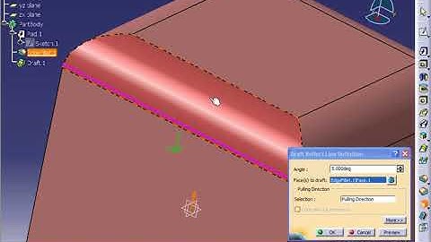 Catia V5 Tutorial 105 - Draft Reflect Line
