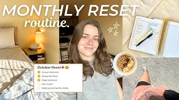 OCTOBER RESET ROUTINE: setting new goals, intense deep cleaning vlog *productive and motivating*