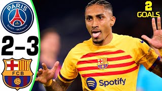 PSG vs Barcelona 2-3 - All Goals and Highlights - 2024 🔥 RAPHINHA