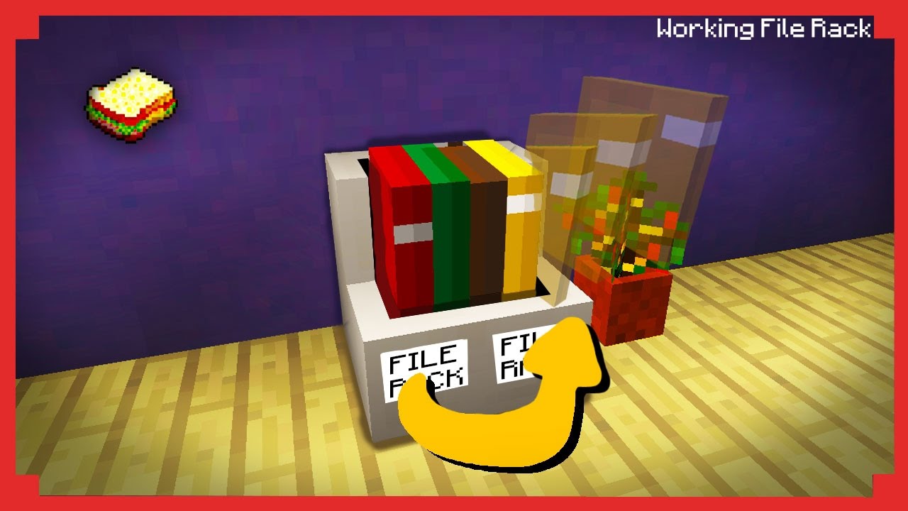 How to make a Working File Rack Minecraft YouTube