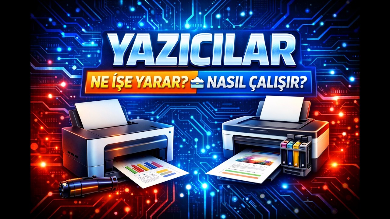 Yazıcılar Ne İşe Yarar, Nasıl Çalışır? | Yazıcı Türleri ve Çalışma Prensipleri Detaylı Anlatım