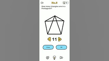 How many triangle are there in a pentagram. Brain out level 6