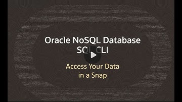 Deploying NoSQL Tables using SQL cli