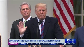Government shutdown enters its third week with no end in sight