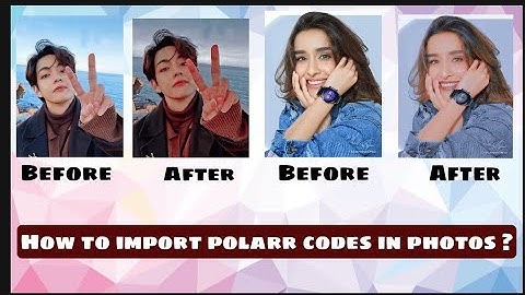 How to import polarr codes on pictures?