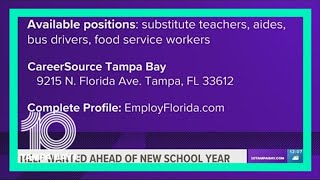 Hillsborough County Schools struggle to fill many positions ahead of new school year