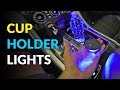 Solar powered car cup holder lights