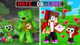 HATE or LOVE Baby Mikey vs Baby JJ in Minecraft (Maizen)