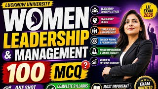 Women Leadership from Basics to Exam | Full Revision