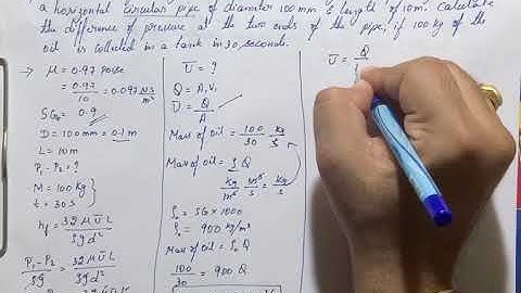 Laminar and Turbulent flow - 4 Numericals on Laminar flow in circular pipe