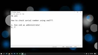 how to check serial number laptop using cmd windows 10