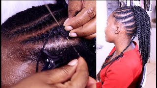 Needle and Thread Hairstyles, Flat Twists TUTORIAL