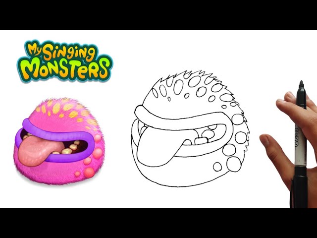 How to Draw Maw from My Singing Monsters, Step by Step, Video Game