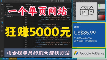 仅用一个单页网站赚5000元！最适合程序员的低成本副业！