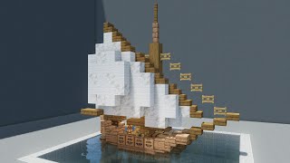 Minecraft | How to Build a Small Medieval Fishing Boat 1.19 | Tutorial screenshot 2