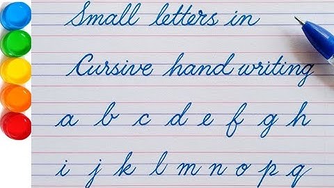 Cursive Writing For Kids (A-Z Small Letters)