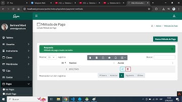 07. 🎥 Sistema de Gimnasio con PHP 8 y MySQL - CRUD de Métodos de Pago CodeIgniter 4 ♻️💳