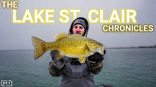 Catching GIANT Lake St. Clair Smallmouth IN THE SNOW. The St. Lake Clair Chronicles Pt. 1