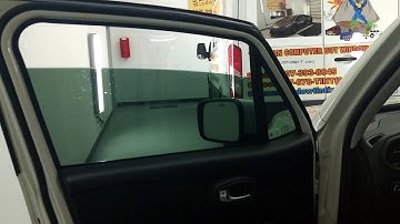 #TintMan uses a #Jiffy Steamer to remove old Window Tint & a #Jaguar Plotter to cut the new Tint