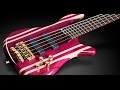 Warwick Custom Shop Masterbuilt - Streamer Stage I 5-String Purple Heart with Stripes #16 3172