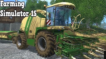 Farming Simulator 15 - Krone BIG X 1100 Combine Harvester + Cutter Trailer Test Drive