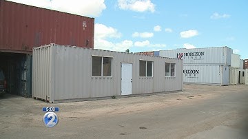 Converting shipping containers into temporary shelters