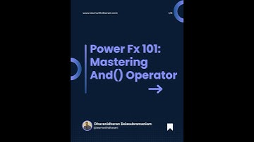 Power Fx : Using the And() Operator in Power Fx | Day 11 #50daysofpowerfx  #lowcode #powerapps