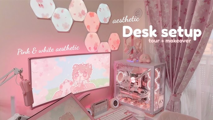 aesthetic desk makeover 💌 - anime themed, ikea + figure haul 