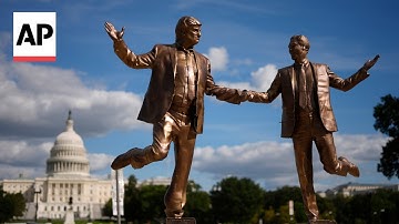 Sculpture of Epstein and Trump returns to the National Mall