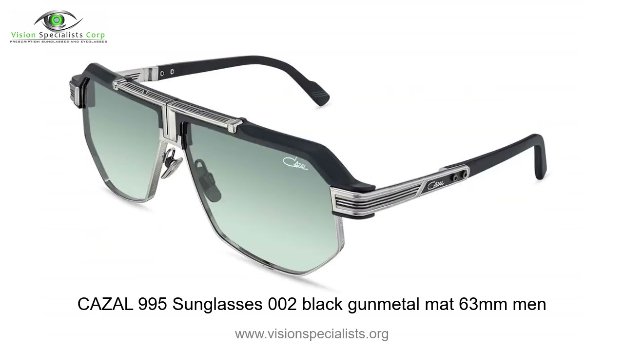 ガンマン CAZAL 995 Sunglasses 002 black gunmetal mat 63mm men - YouTube