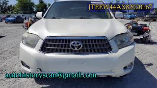 JTEEW44AX82020167 Toyota Highlander 2008