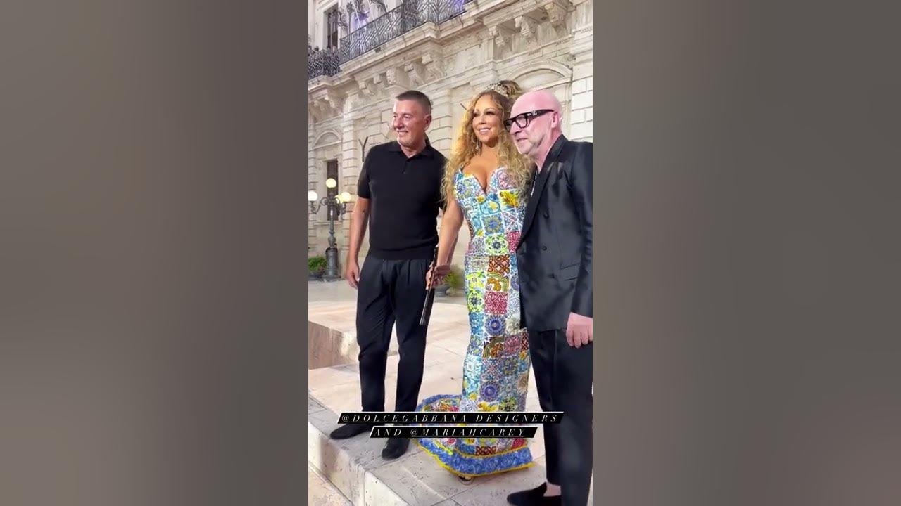 Mariah Carey Slays In Custom D&G Dress At The Brand's Alta Mode Show