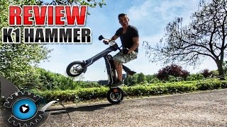 DER COOLSTE KLAPPBARE ELEKTRO SCOOTER | K1 HAMMER REVIEW  TEST [DEUTSCH/GERMAN]