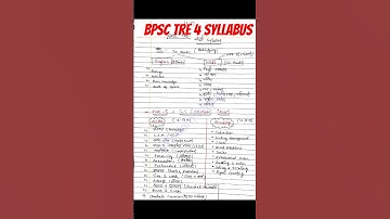 BPSC tre 4 syllabus|| bihar shikshak Bharti complete syllabus| #bpsc #bpscteacher #biharshikshak1to5