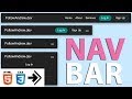 Responsive nav bar tutorial  html css js flexbox navigation menu