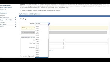 MyNCC: Dropping a Course