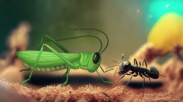 The Wise Ant and the Carefree Grasshopper Story | A Tale of Hard Work and Preparation | Moral Story