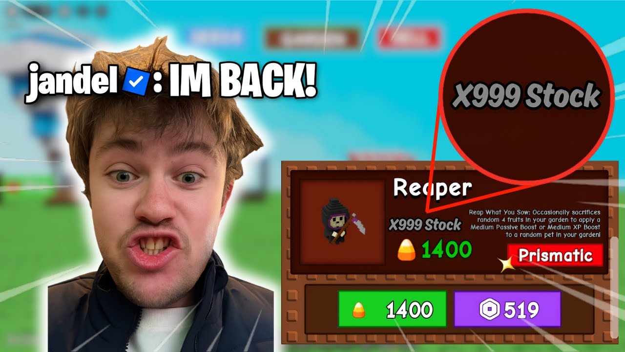 JANDEL IS BACK! | Grow a Garden - YouTube