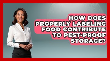 How Does Properly Labeling Food Contribute To Pest-proof Storage? - Insects and Invaders