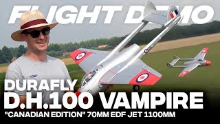 Flight Demo - Durafly D.H.100 Vampire V2, 70mm EDF Jet.
