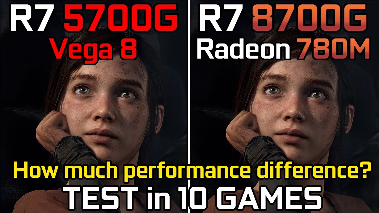 Ryzen 7 5700G vs Ryzen 7 8700G - Test in 10 Games - YouTube