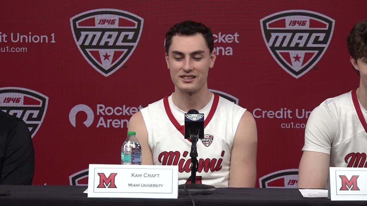 Miami Men's Basketball Head Coach Travis Steele, Kam Craft & Reece Potter