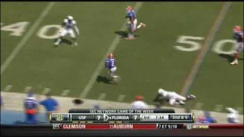 Jeff Demps 62 Yard TouchDown Run 9/11/10