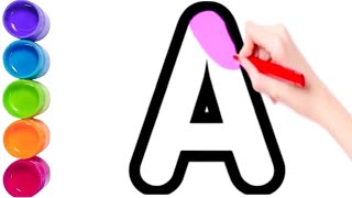 A to Z Alphabet, collection for writing along dotted line for toddler, Abc song, activity for kids