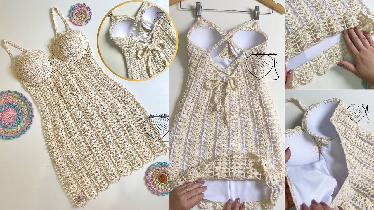 Como forro o vestido sereia em crochê