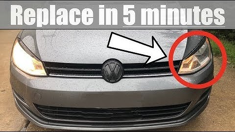 (DIY) Volkswagen Headlight Low Beam Bulb Replacement | No Tools | MK7 Golf